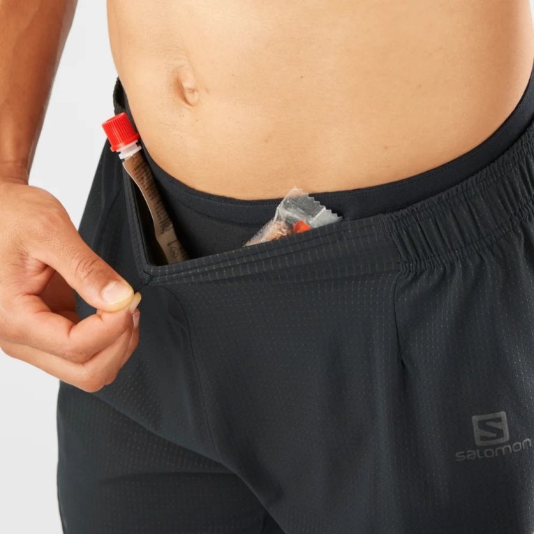 Black Salomon Sense Aero 5'' Men's Shorts | IE PL0391